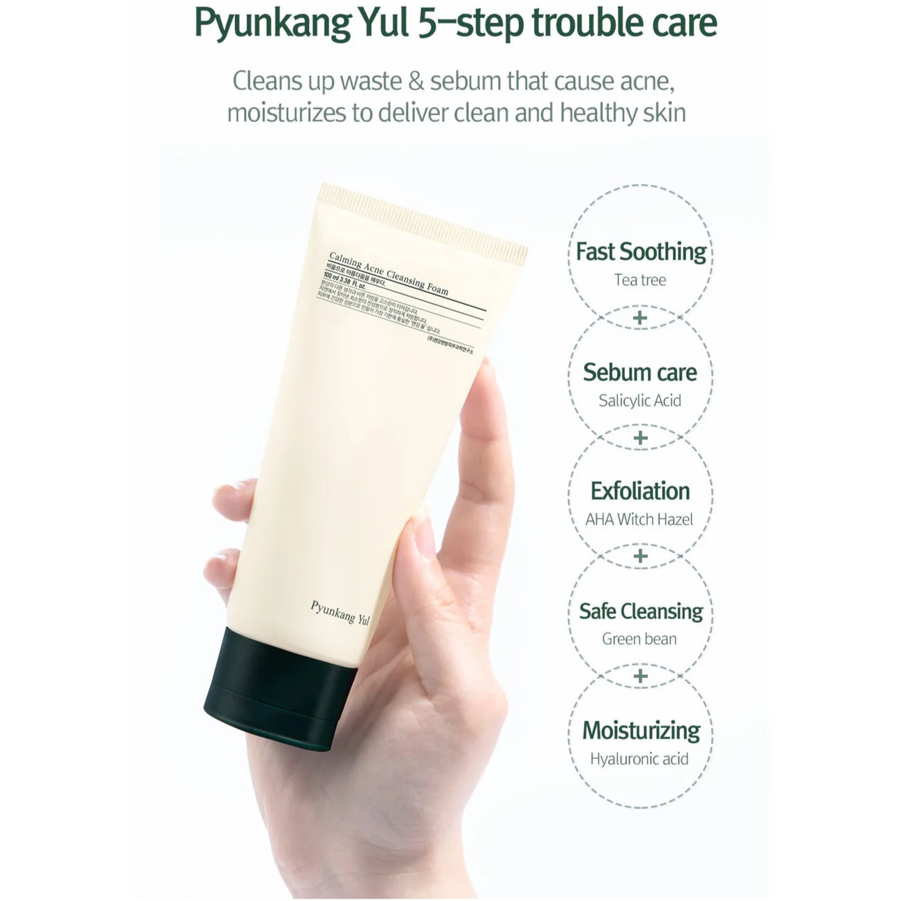 Pyunkang Yul - Calming Acne Cleansing Foam (100ml) Info4 - Seoulful Skincare