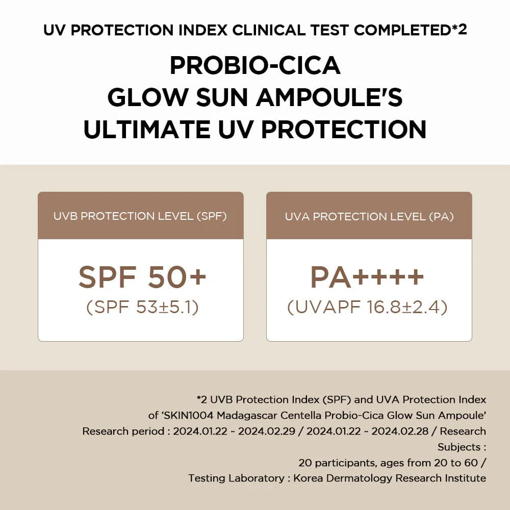 Madagascar Centella Probio-Cica Glow Sun Ampoule SPF 50+ PA++++ (50ml)