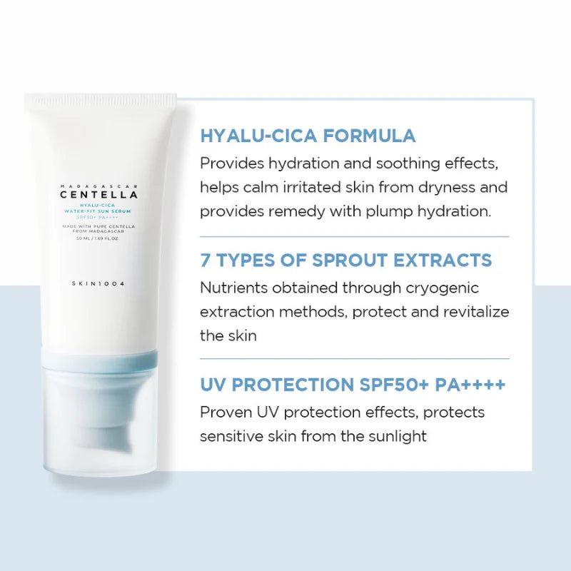 Madagascar Centella Hyalu-Cica Water-Fit Sun Serum SPF50+ PA++++ (50ml/100ml)