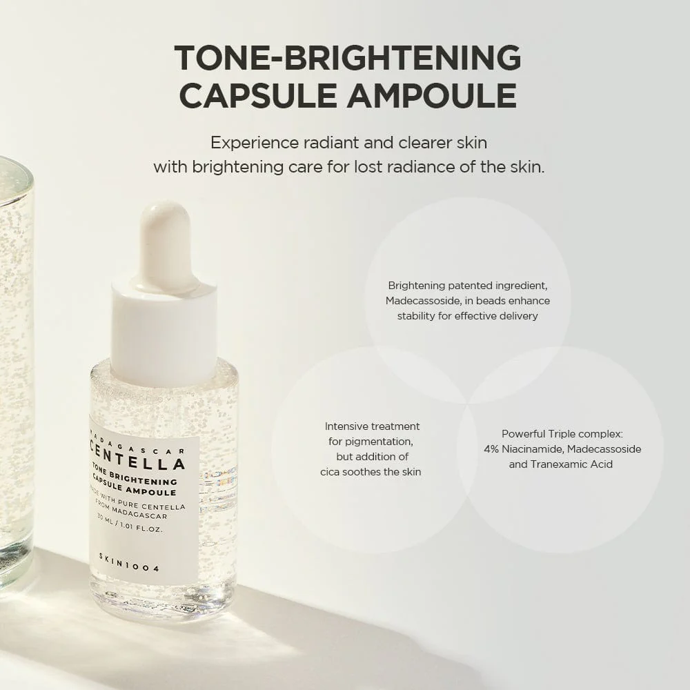 Madagascar Centella Tone Brightening Capsule Ampoule (30ml/50ml/100ml)