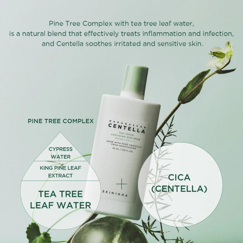 Madagascar Centella Tea-Trica Soothing Sun Milk SPF 50+ PA++++ (50ml)