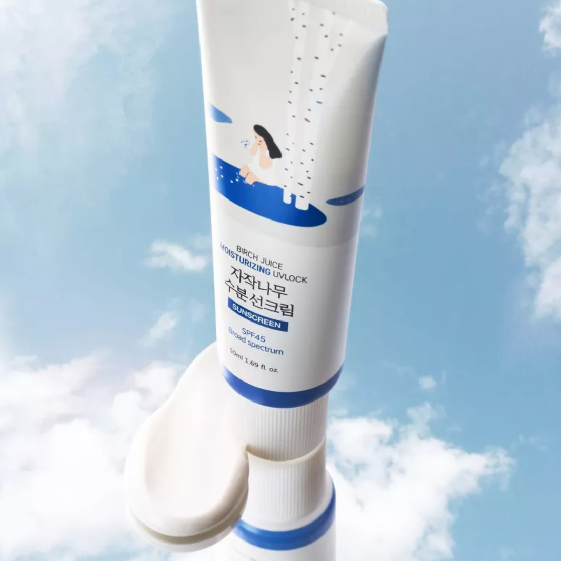 Round Lab - Birch Moisturising Sunscreen UVLock SPF 45+ Broad Spectrum (50ml) - v6 - Seoulful Skincare