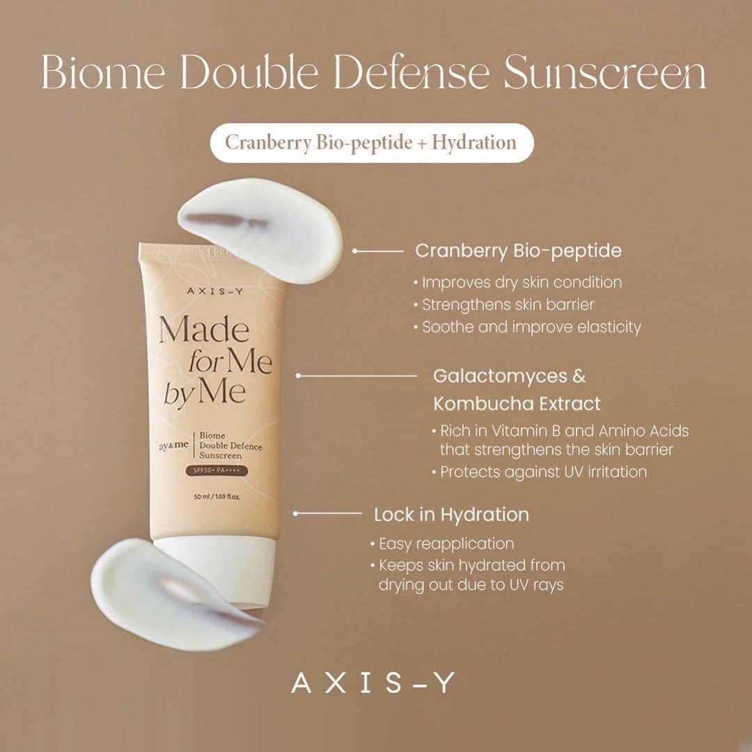 alt - AXIS-Y - Biome Double Defense Sunscreen (50ml) - Seoulful Skincare