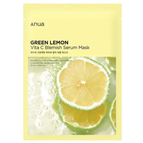 ANUA - Green Lemon Vita C Blemish Serum Mask (1pc) - Seoulful Skincare