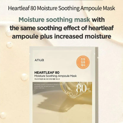 ANUA - Heartleaf 80 Moisture Soothing Ampoule Mask (1pc) - v4 - Seoulful Skincare