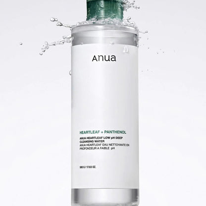 ANUA - Heartleaf Low pH Deep Cleansing Water (500g) - v7 - Seoulful Skincare