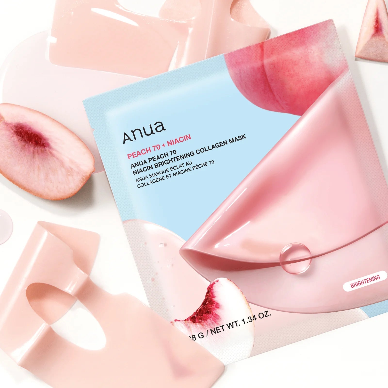 ANUA - Peach 70 Niacin Brightening Collagen Mask (4pcs) - v6 - Seoulful Skincare