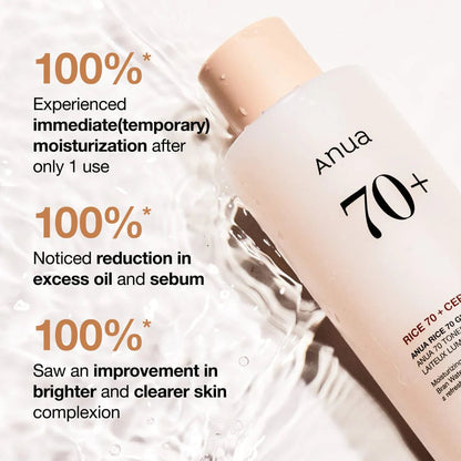 ANUA - Rice 70 Glow Milky Toner (250ml) - v3 - Seoulful Skincare