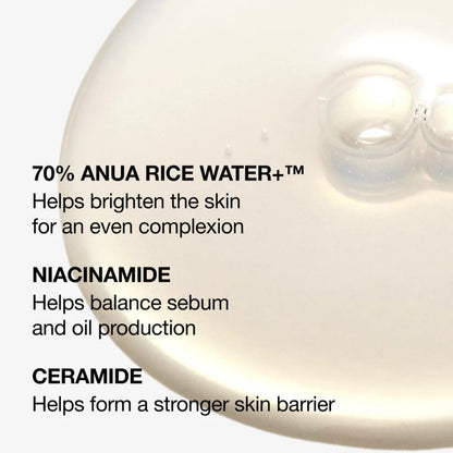 ANUA - Rice 70 Glow Milky Toner (250ml) - v5 - Seoulful Skincare