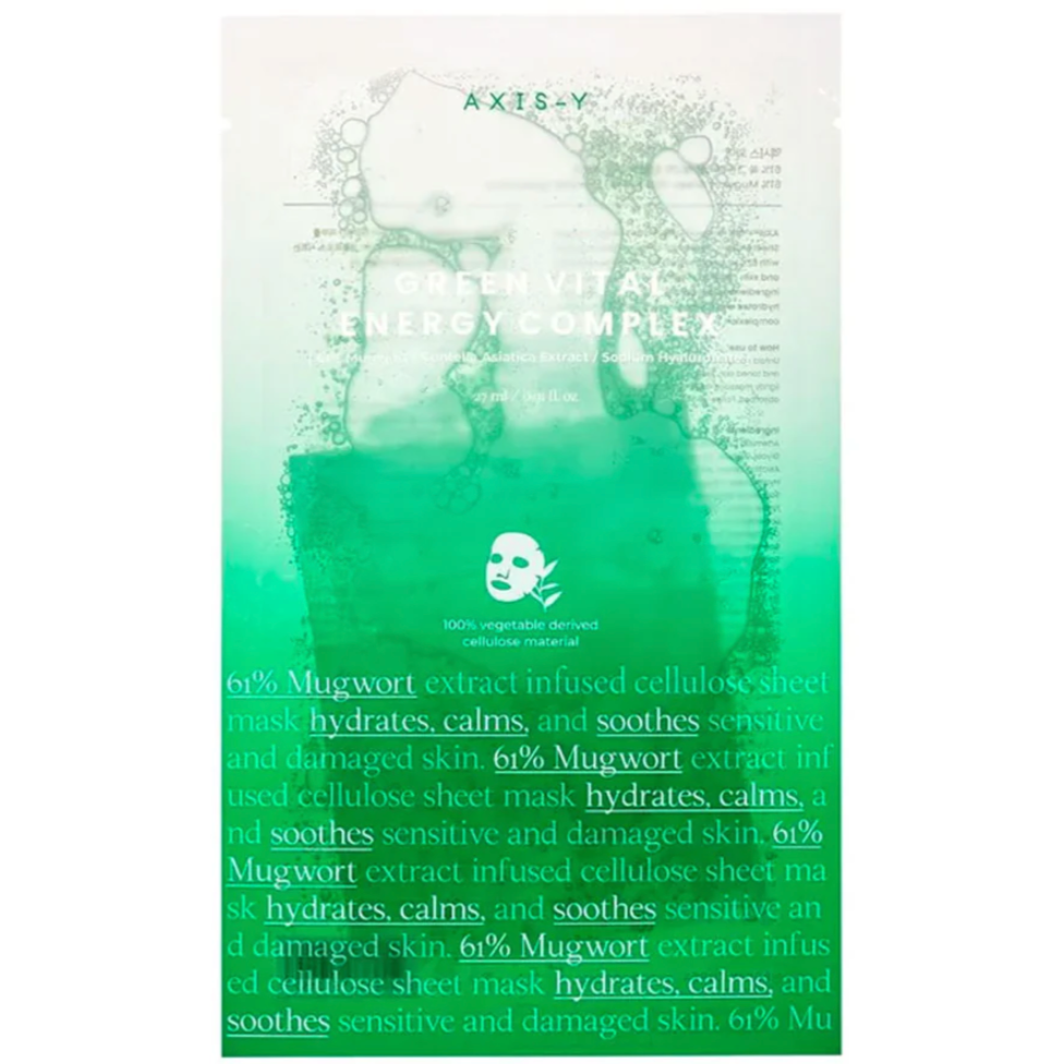 AXIS-Y - Mugwort Green Vital Energy Complex Sheet Mask (1ea) - Seoulful Skincare