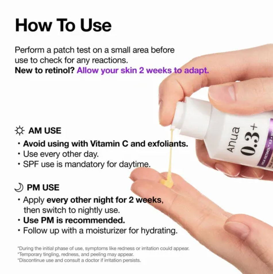 Anua - Retinol 0.3% + Niacin Renewing Serum (30ml) - v6 - Seoulful Skincare