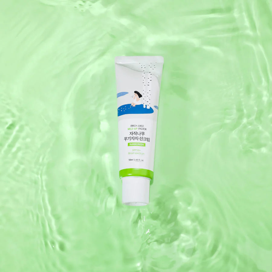 Round Lab - Birch Mild-Up Sunscreen UVLock SPF 50+ Broad Spectrum (50ml) - v - Seoulful Skincare