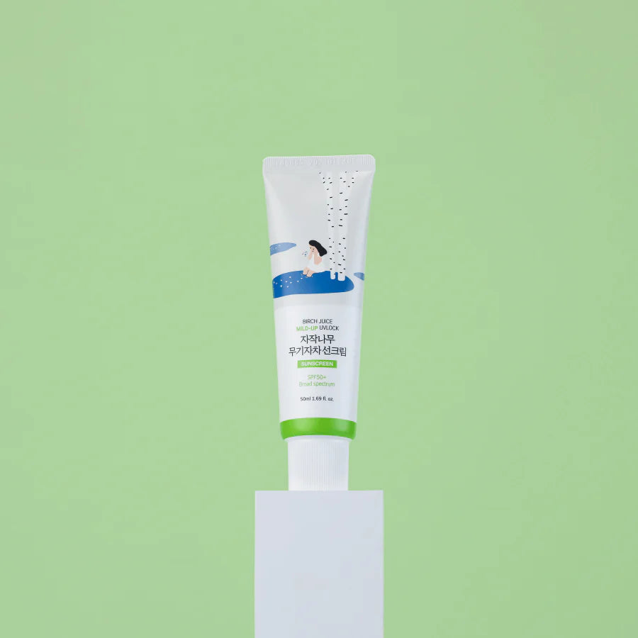 Round Lab - Birch Mild-Up Sunscreen UVLock SPF 50+ Broad Spectrum (50ml) - v3 - Seoulful Skincare