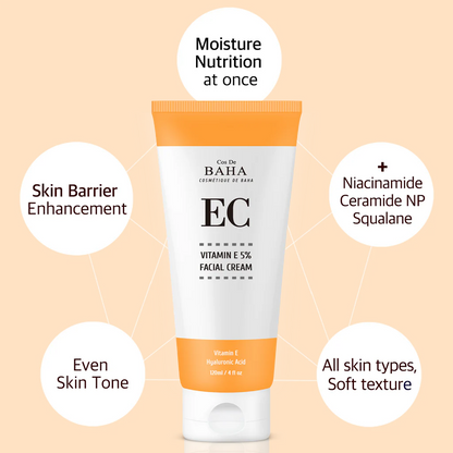 Cos De Baha - Vitamin E Gel Cream (120ml) - v2 - Seoulful Skincare