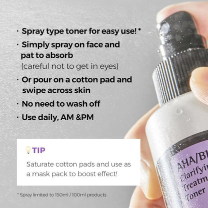 Cosrx - AHA/BHA Clarifying Treatment Toner - v4 - Seoulful Skincare