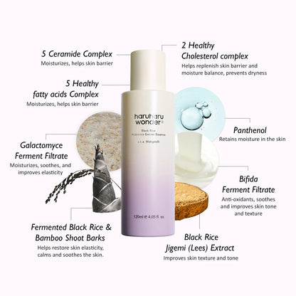 Haruharu_Wonder_-_Black_Rice_Probiotics_Barrier_Essence_30ml_120ml_Ingredients_-_Seoulful Skincare