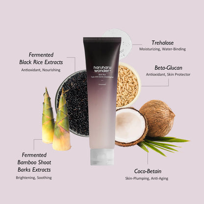 Haruharu_Wonder_-_Black_Rice_Triple_AHA_Gentle_Cleansing_Gel_Unscented_100ml_Ingredients_-_Seoulful_Skincare
