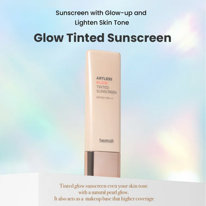 Heimish - Artless Glow tinted Sunscreen SPF 50+ PA ++++ - v - Seoulful Skincare