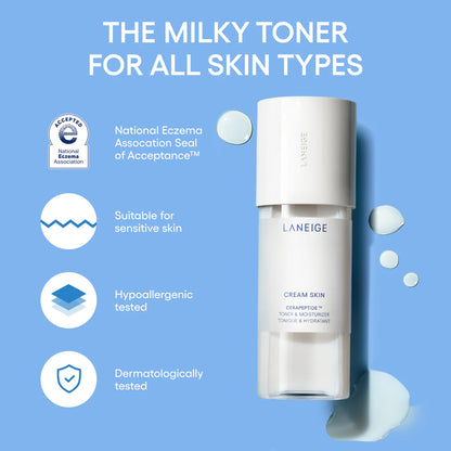 Cream Skin Toner &amp; Moisturiser (Cerapeptide) (50ml / 170ml)