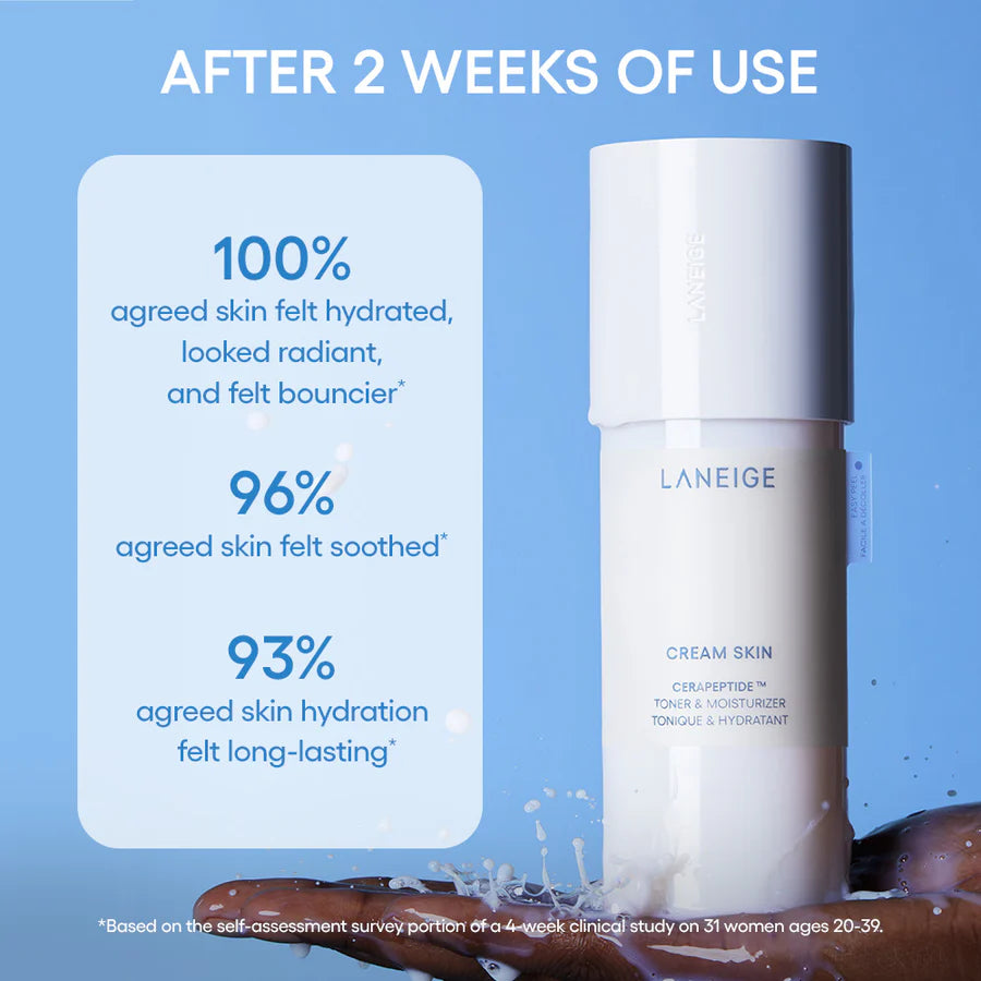 Cream Skin Toner &amp; Moisturiser (Cerapeptide) (50ml / 170ml)