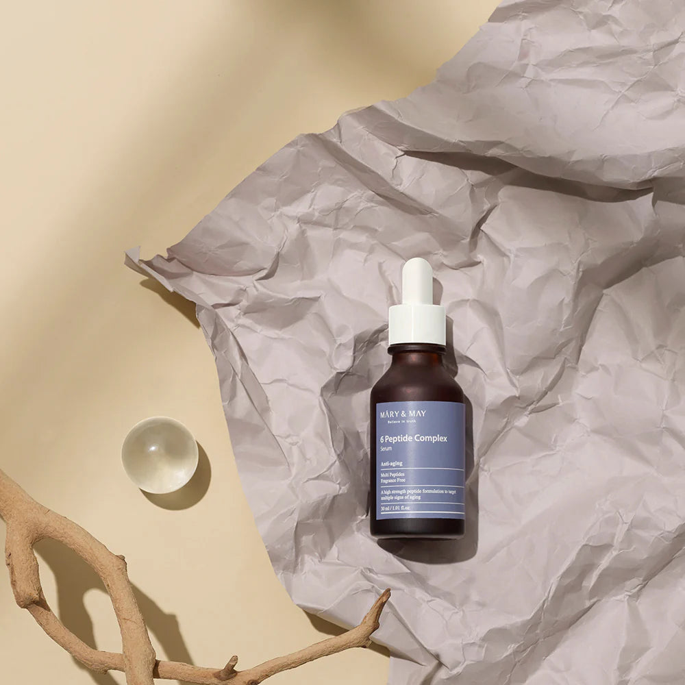 Mary&amp; May - 6 Peptide Complex Serum (30ml / 80ml ) - v5 - Seoulful Skincare