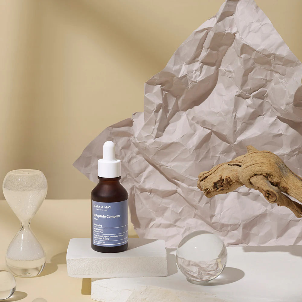 Mary&amp; May - 6 Peptide Complex Serum (30ml / 80ml ) - v8 - Seoulful Skincare