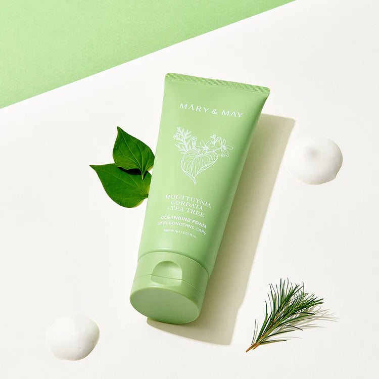 Mary&amp;May - Houttuynia Cordata+Tea Tree Cleansing Foam (150ml) - v - Seoulful Skincare