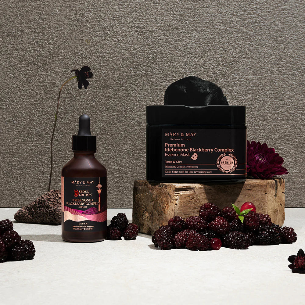 Mary&amp;May - Idebenone+Blackberry Complex Serum (80ml) - v2 - Seoulful Skincare