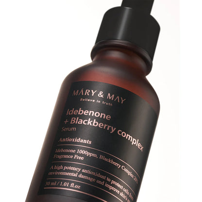 Mary&amp;May - Idebenone+Blackberry Complex Serum (80ml) - v89- Seoulful Skincare