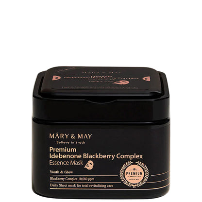 Mary&amp;May - Premium Idebenon Blackberry Complex Essence Mask (20 sheets) - Seoulful Skincare