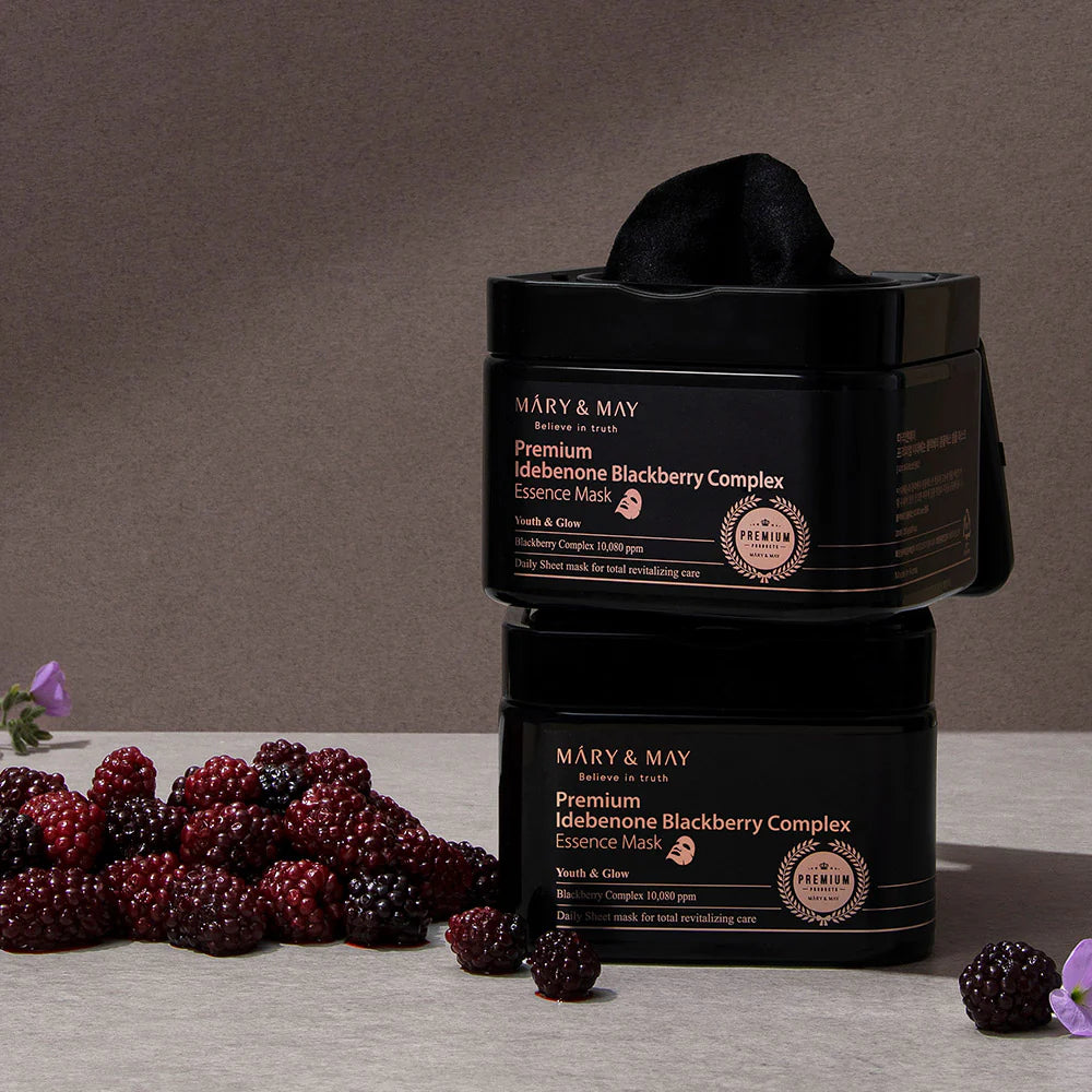 Mary_May_-_Premium_Idebenon_Blackberry_Complex_Essence_Mask_20_sheets_1-_Seoulful_Skincare