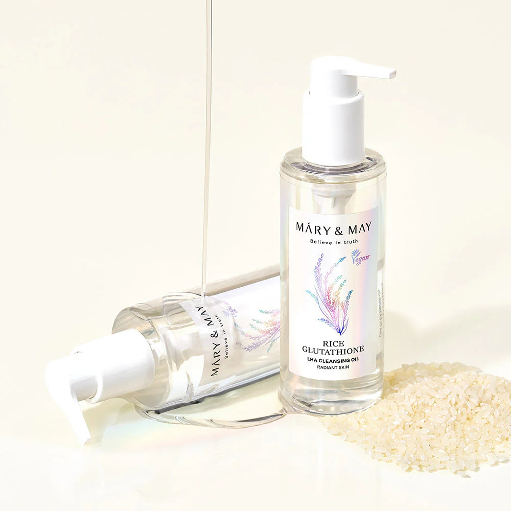 Mary&amp;May - Rice Glutathione LHA Cleansing Oil (200ml) - v3 - Seoulful Skincare