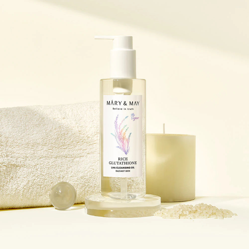 Mary&amp;May - Rice Glutathione LHA Cleansing Oil (200ml) - v5 - Seoulful Skincare