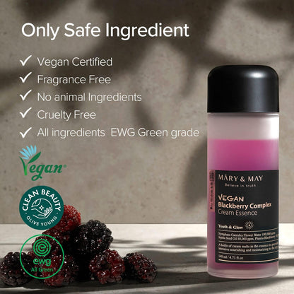Mary&amp; May - Vegan Blackberry Complex Cream Essence (140ml) 2 - Seoulful Skincare