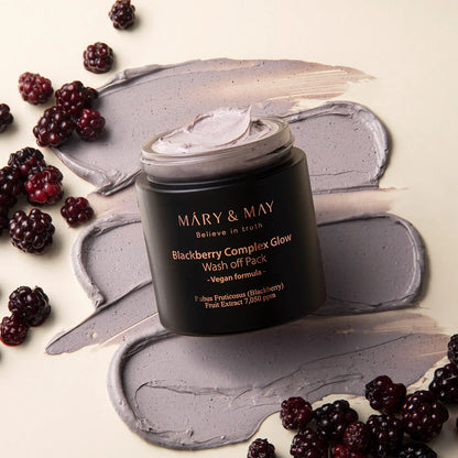 Mary&amp;May - Vegan Blackberry Complex Glow Wash off Pack (125g) 7 - Seoulful Skincare