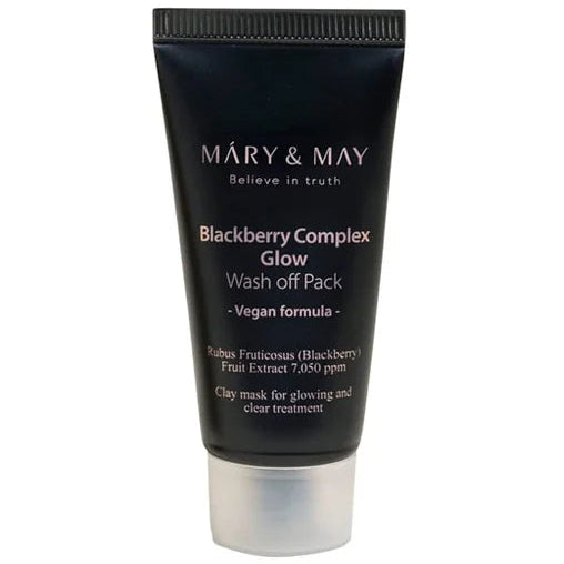 Mary &amp; May - Vegan Blackberry Complex Glow Wash off Pack (30g / 125g) - Seoulful Skincare