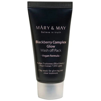 Mary &amp; May - Vegan Blackberry Complex Glow Wash off Pack (30g / 125g) - Seoulful Skincare