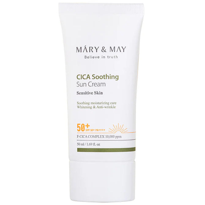 Mary&amp;May - Vegan CICA Soothing Sun Cream SPF50+ PA++++ (50ml) - Seoulful Skincare