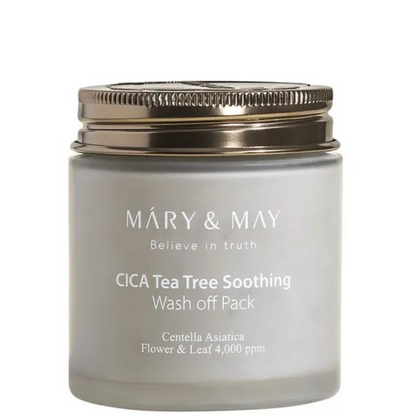 Mary&amp;May - Vegan CICA TeaTree Soothing Wash off Pack (125g) - Seoulful Skincare