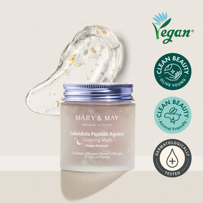 Mary&amp;May - Vegan Calendula Peptide Ageless Sleeping Mask (110g) 5 - Seoulful Skincare