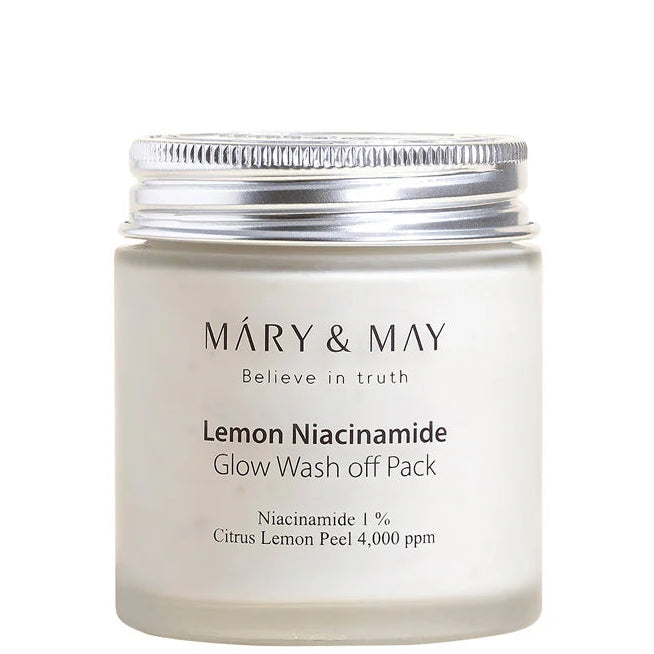 Mary&amp;May - Vegan Lemon Niacinamide Glow Wash off Pack (125g) - Seoulful Skincare
