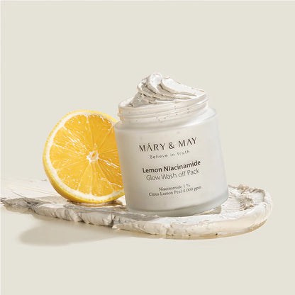 Mary&amp;May - Vegan Lemon Niacinamide Glow Wash off Pack (125g) 1 - Seoulful Skincare