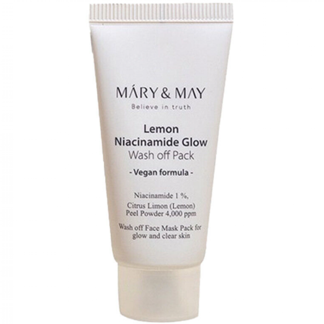 Mary&amp;May - Vegan Lemon Niacinamide Glow Wash off Pack (30g / 125g) - Seoulful Skincare