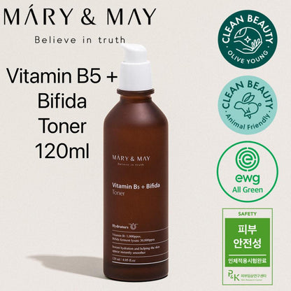 Mary&amp; May - Vitamin B5+Bifida Toner (120ml) 1 - Seoulful Skincare