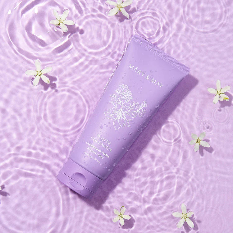 Mary&amp;May - White Collagen Cleansing Foam (150ml) - v5 - Seoulful Skincare