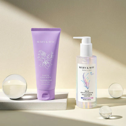 Mary&amp;May - White Collagen Cleansing Foam (150ml) - v6 - Seoulful Skincare