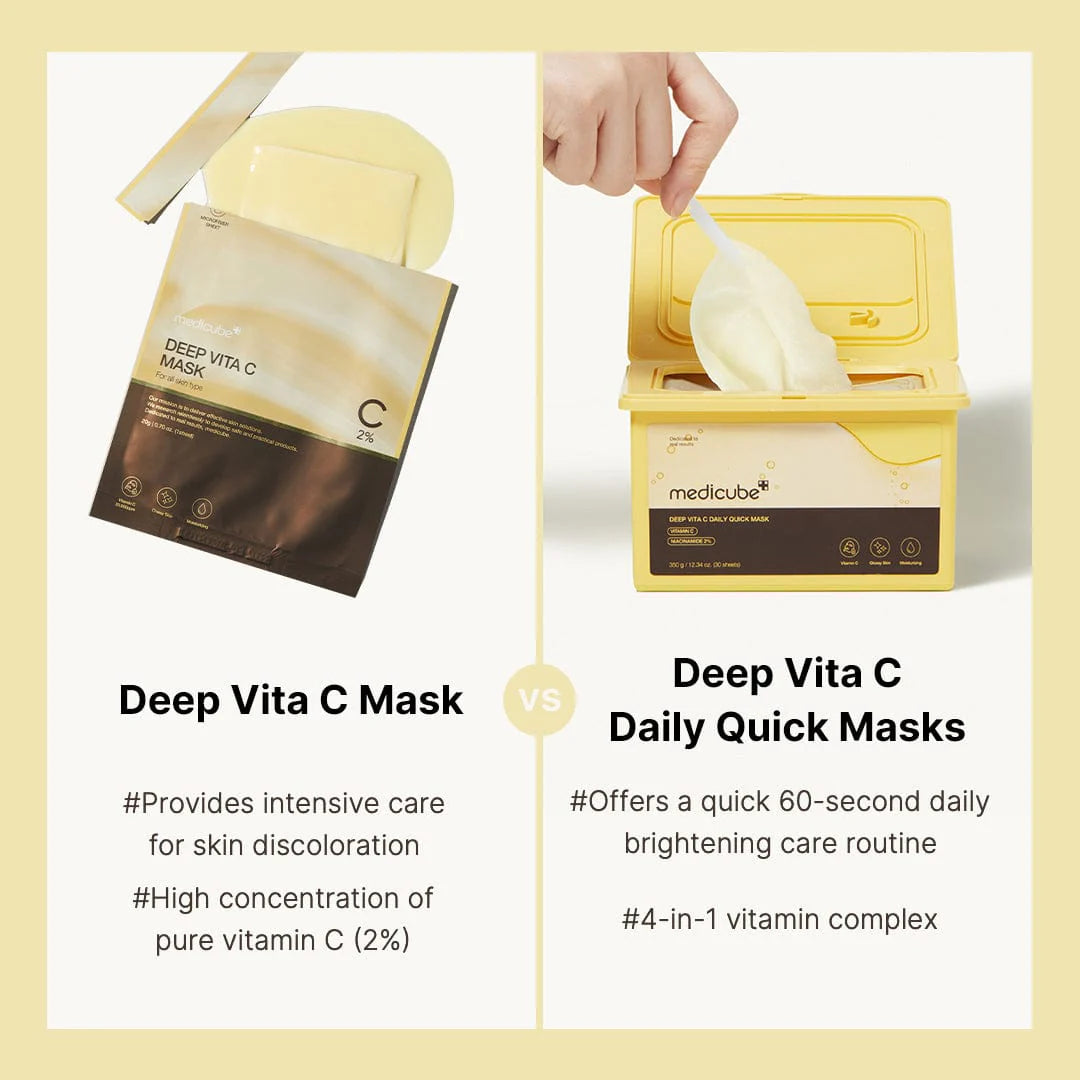 Medicube - Deep Vita C Daily Quick Masks (30 sheets) - v5 - Seoulful Skincare