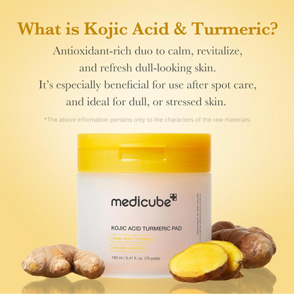 Medicube - Kojic Acid Turmeric Pad (70 pads) - v8 - Seoulful Skincare