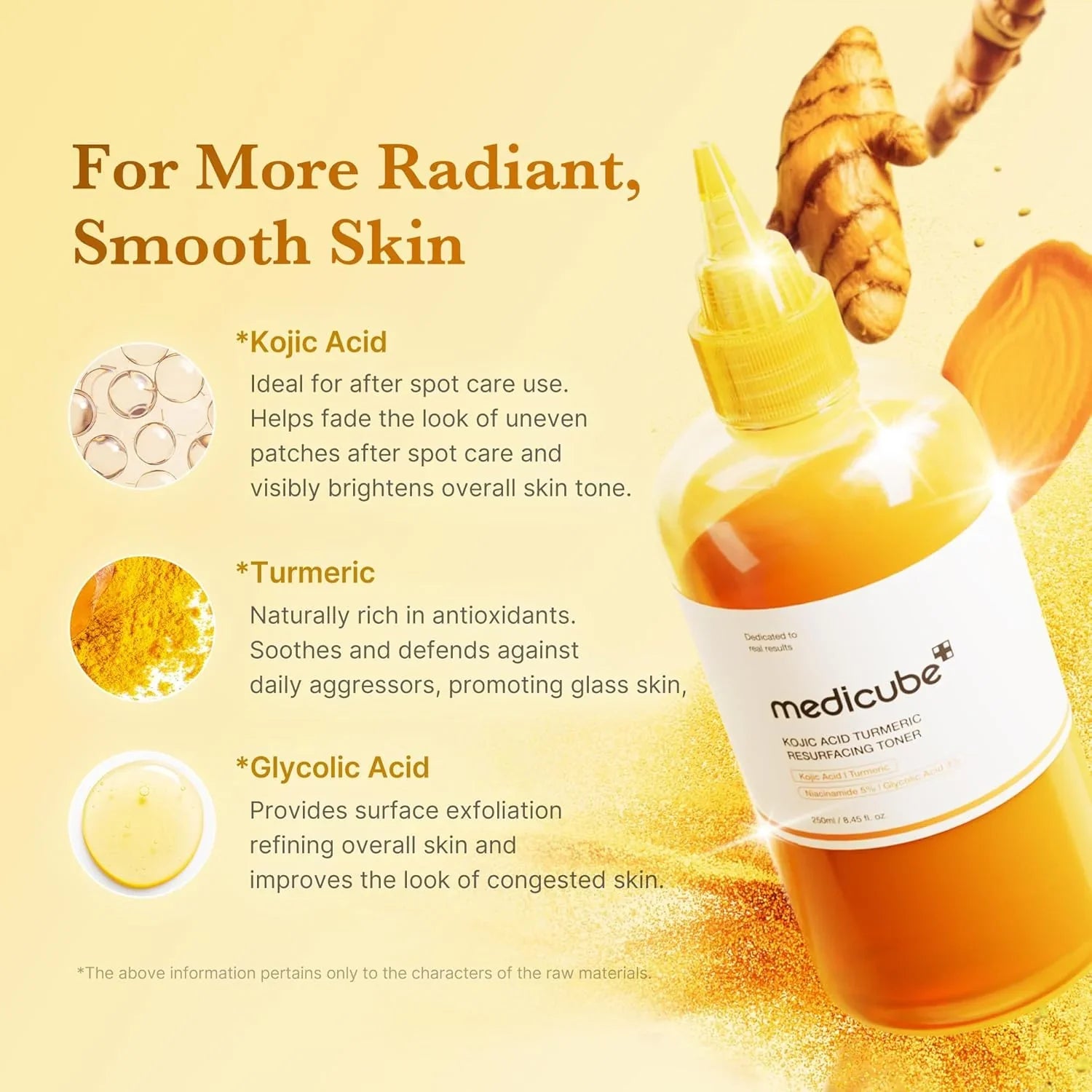 Medicube - Kojic Acid Turmeric Resurfacing Toner (250ml) 6- Seoulful Skincare