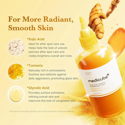 Medicube - Kojic Acid Turmeric Resurfacing Toner (250ml) 6- Seoulful Skincare